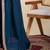 Teal embroidered saree