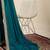Teal embellished saree with blouse piece