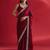 Maroon women embellished bordered sarees