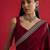 Maroon women embellished bordered sarees