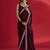 Magenta embellished saree with blouse piece