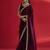 Magenta embellished saree with blouse piece