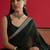 Green embellished saree with blouse piece