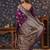Burgundy woven design banarasi saree