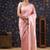 Pink woven design pure linen banarasi sarees