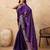Purple embroidered saree with blouse piece