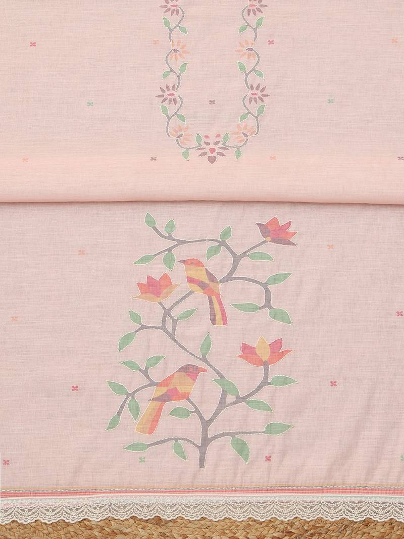 printed linen unstitched dress material