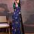 Navy blue woven design sarees