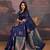 Navy blue woven design sarees