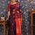Violet ethnic motifs woven-design saree