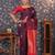 Violet ethnic motifs woven-design saree
