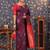 Violet ethnic motifs woven-design saree