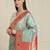 Green paithani woven design saree with blouse