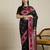 Black women woven design zari banarasi saree with unstitched blouse