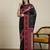 Black women woven design zari banarasi saree with unstitched blouse
