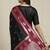Black women woven design zari banarasi saree with unstitched blouse