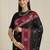 Black women woven design zari banarasi saree with unstitched blouse