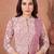 Purple ready to wear jacket style saree
