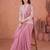 Purple ready to wear jacket style saree
