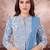 Blue ready to wear jacket style saree