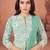 Sea green ready to wear jacket style saree