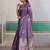 Lavender ethnic motifs woven design zari satin banarasi saree