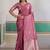 Mauve ethnic motifs woven design zari saree
