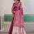 Mauve ethnic motifs woven design zari saree