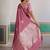 Mauve ethnic motifs woven design zari saree