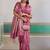 Mauve ethnic motifs woven design zari saree