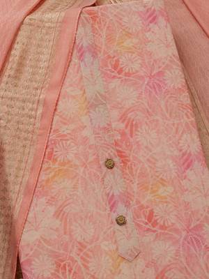 botanical printed chanderi unstitched dress material 2