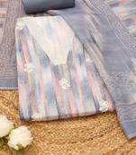 printed linen unstitched dress material