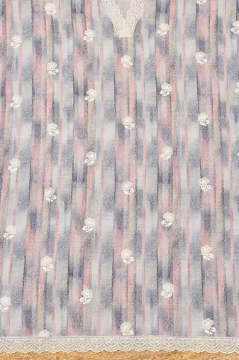 printed linen unstitched dress material