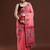 Pink woven design saree with blouse
