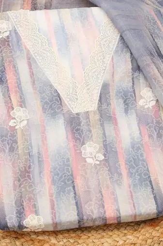printed linen unstitched dress material