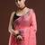 Pink woven design saree with blouse