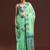 Green woven design muga saree with blouse