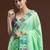 Green woven design muga saree with blouse