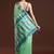 Green woven design muga saree with blouse