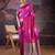 Pink woven design banarasi saree