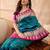 Teal woven design banarasi sarees with unstitched blouse