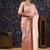 Pink pure linen woven design  banarasi saree with blouse piece