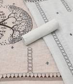 printed linen unstitched dress material