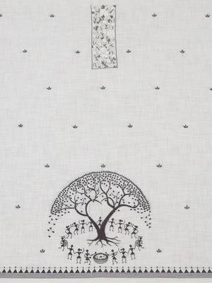 printed linen unstitched dress material 3