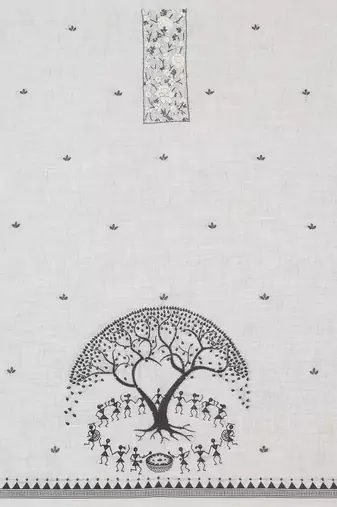 printed linen unstitched dress material
