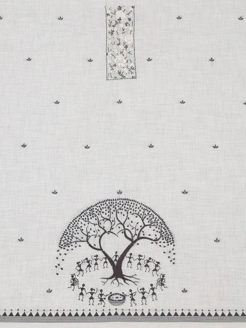 printed linen unstitched dress material