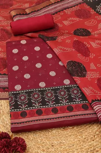 printed unstitched dress material