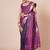 Navy blue woven design pochampally saree with blouse piece