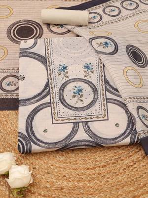 printed linen unstitched dress material 1