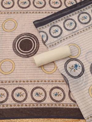printed linen unstitched dress material 3